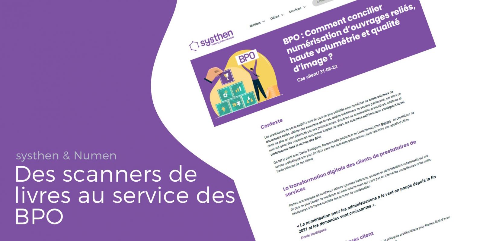 Des scanners de livres au service des BPO