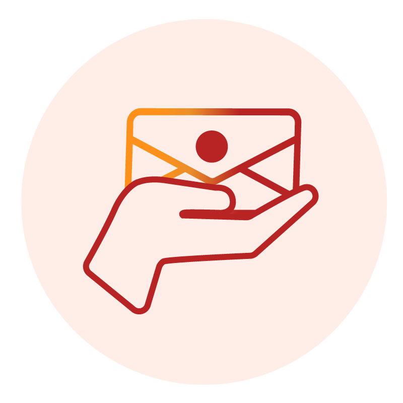 Pictogramme courrier pris en charge