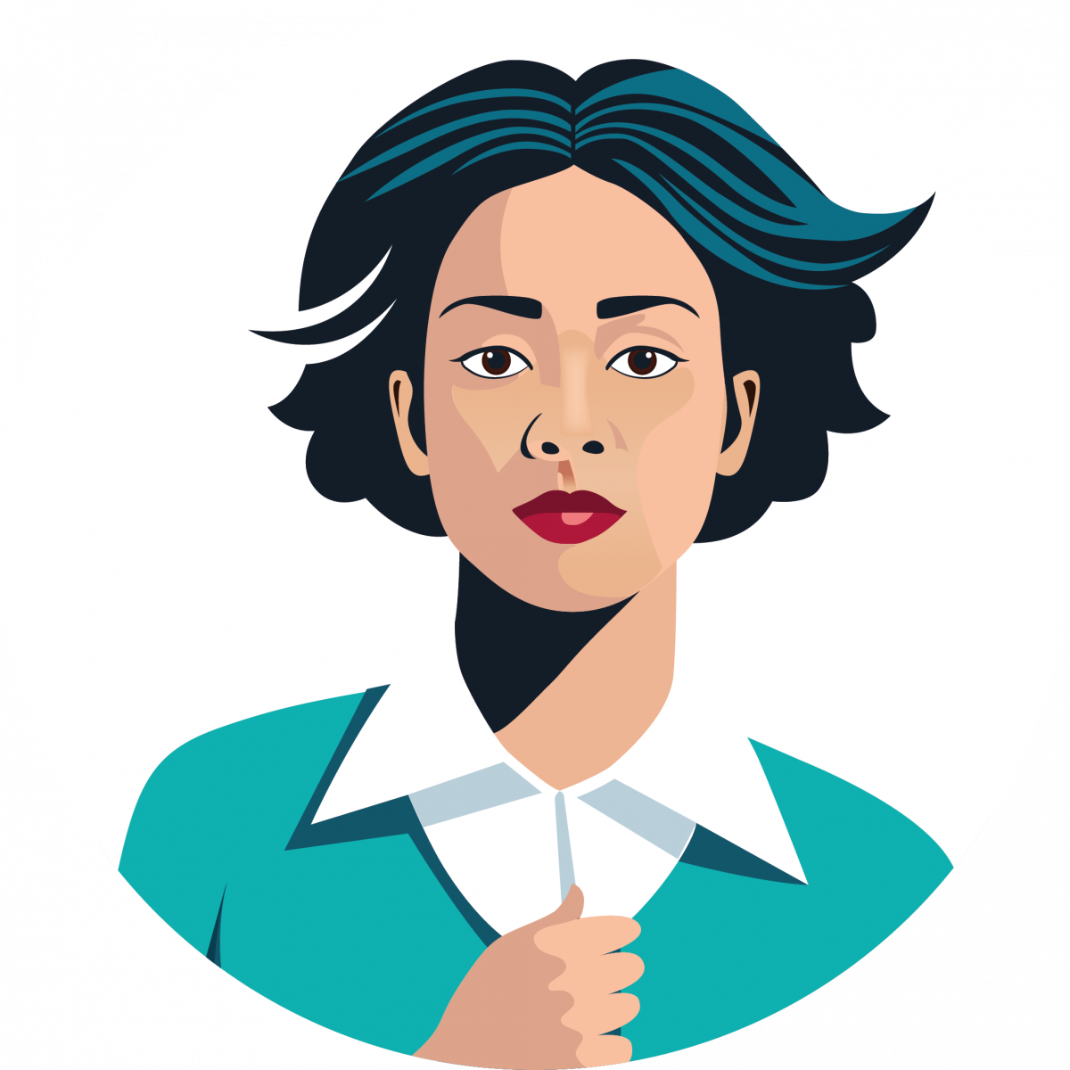 Avatar illustré d'une femme souriante