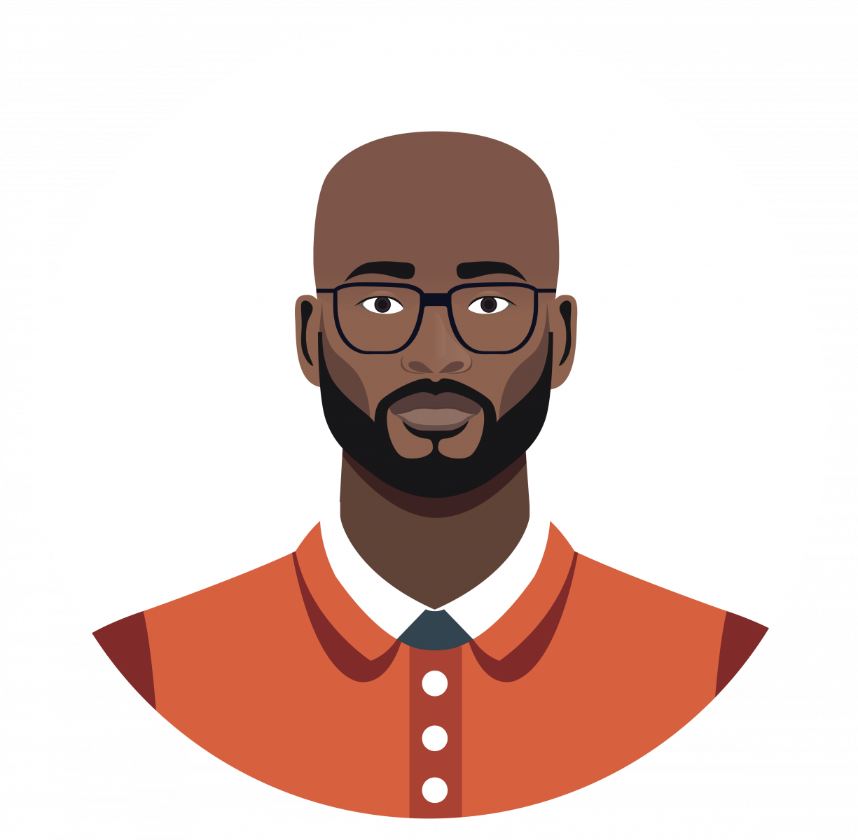 Portrait d'un collaborateur souriant en chemise